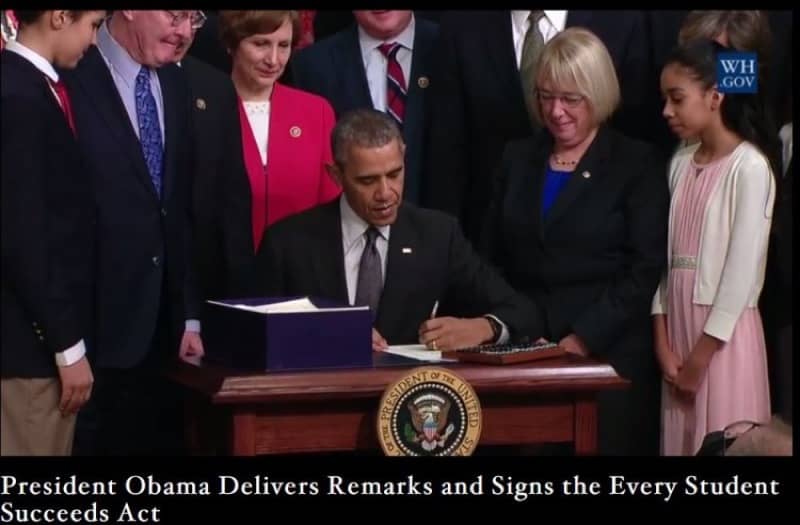 President Obama signing ESSA