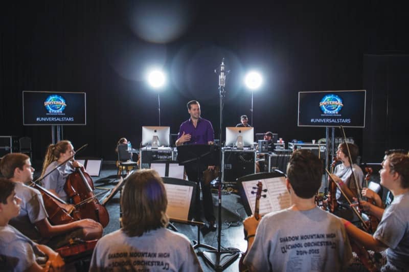 The Shadow Mountain and Paradise Valley High School Orchestra learned how to score an actual movie scene during the Sound Design: Music and the Art of Foley workshop.