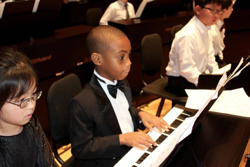 Students Perform on Stage for “101 Pianists” concert